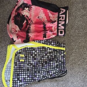 Under Armour Pink and Black Shorts Duo